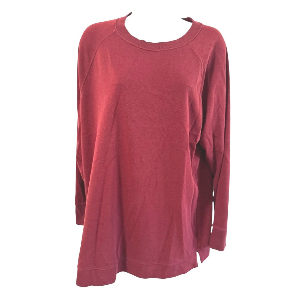 Old Navy Active Top Women Large Burgundy Good Tunic Relaxed Fit Sweatshirt